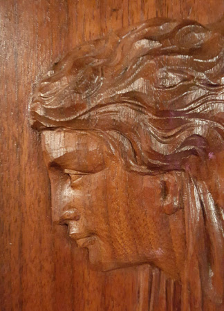 Hallwyl House: carving in the doorway between the ladies' drawing room and the Golden Salon.