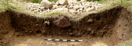 Trench C: section through the deep inner moat.