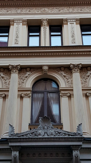 Stucco artist  Axel Notini advertised his skills on the facade of his Stockholm home in 1883.