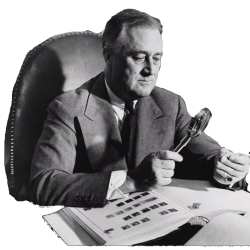 By the time the reporters got done with him, FDR was a stamp collector, like it or not.