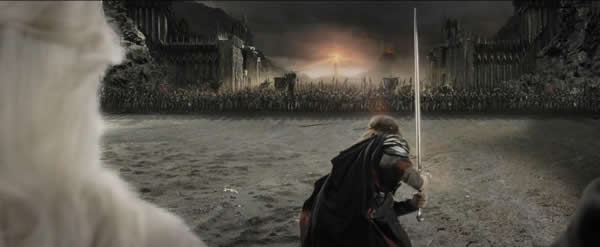 Aragorn and his outnumbered armies face the assembled hordes of the dark lord Sauron as the Black Gate to Mordor opens. This is also not what is happening when antivaccinationists face criticism for their views.