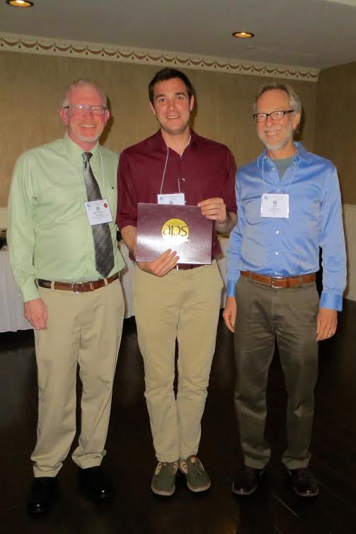 Joseph Santin, Wright State University, pictured with Dr. Michael Hedrick (left; current chair of the CEPS) and Jon Harrison (right; 2016 August Krogh Distinguished Lecturer).