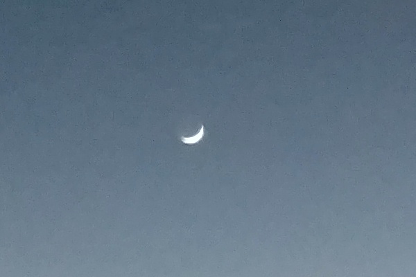 The crescent moon, shot with my new phone.