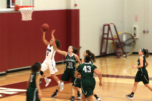 Union's Amy Fisher drives in for a lay-up.
