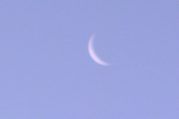 The crescent moon shot with the good camera.