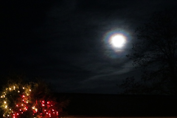 The moon on Christmas Eve.