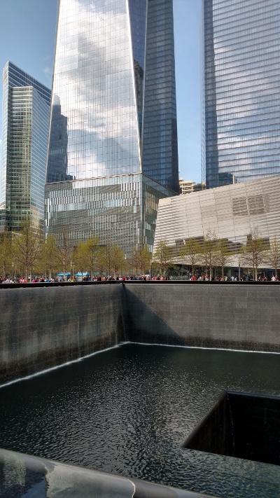 The 9/11 memorial in Lower Manhattan.