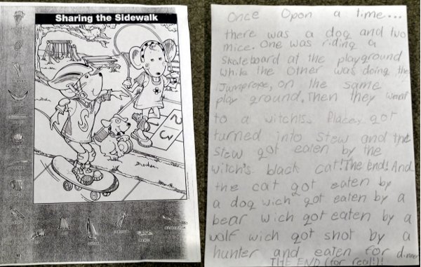 Coloring page and SteelyKid's story that accompanies it.