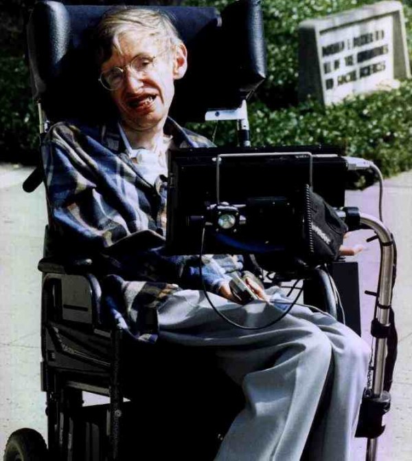 This is an image of Stephen Hawking that I found. Credit? Unknown.