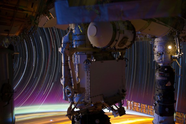 Star trails from the ISS