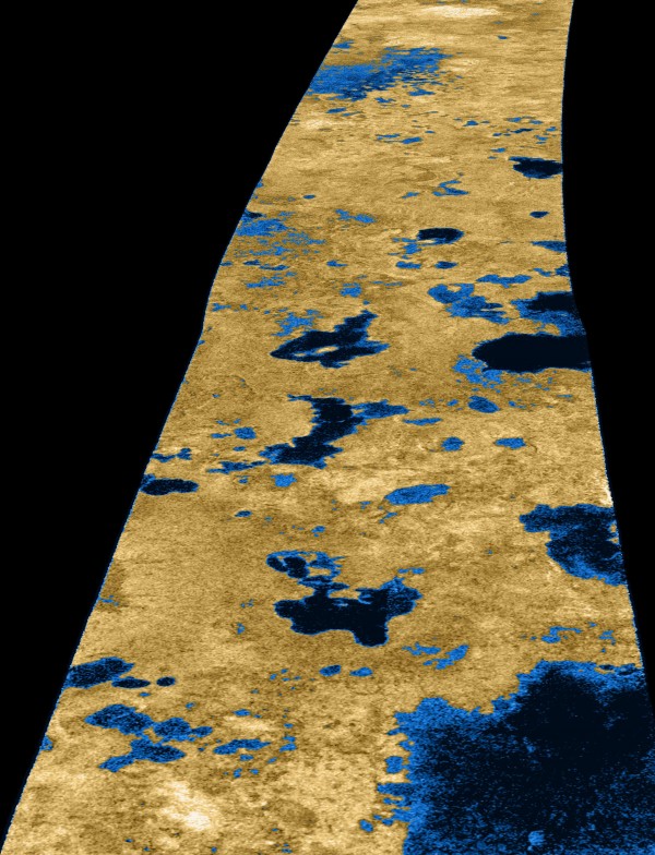 Cassini radar imaging near Titan's poles