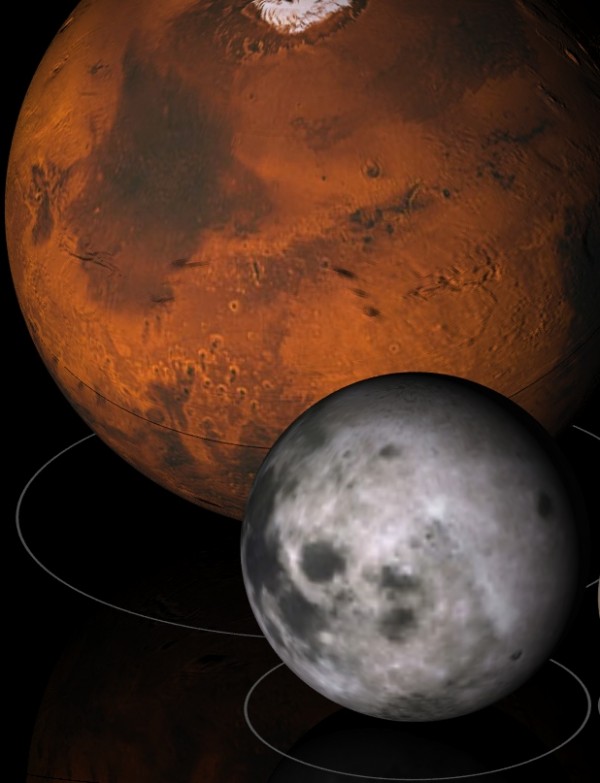 Moon and Mars comparison