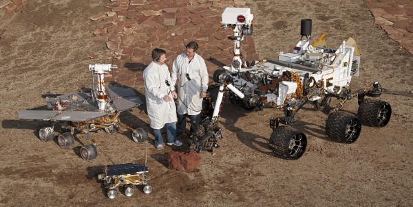 Mars Curiosity, Opportunity, and Sojourner rovers