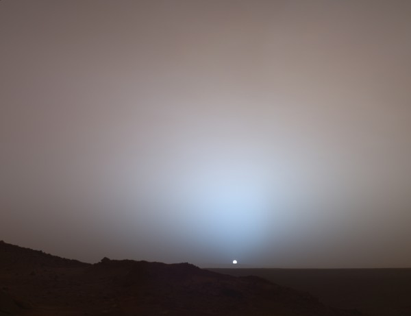 Mars Sunset from Spirit, 2005