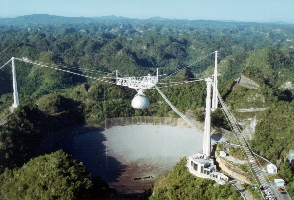 Arecibo's radio telescope, the largest in the world, is orders of magnitude too small