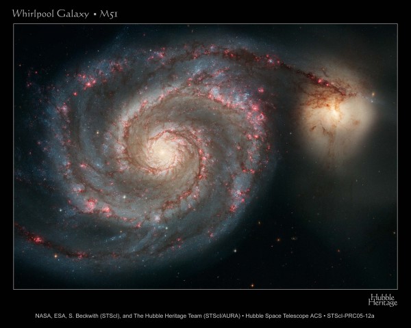 The Whirlpool Galaxy by Hubble