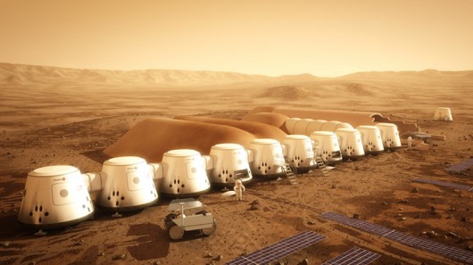 First Martian human settlement, as envisioned by Mars One