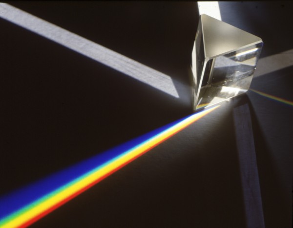 White light through a prism