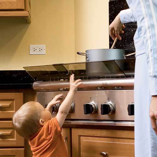 Image credit: Childproof Adjustable Stove Guard, from http://www.onestepahead.com/.