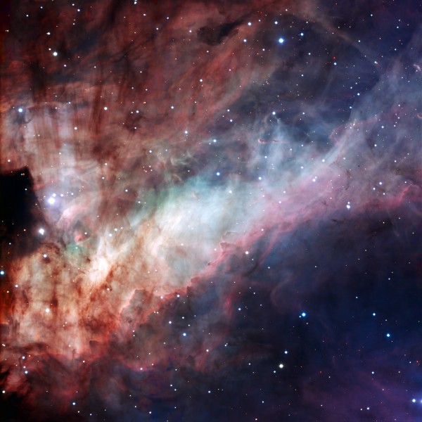 Image credit: ESO, of the Omega Nebula, via http://www.eso.org/public/images/eso0925a/.