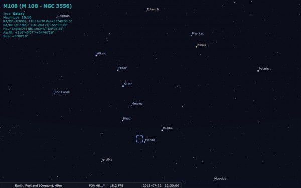 Image credit: me, using the free software Stellarium, via http://stellarium.org/.