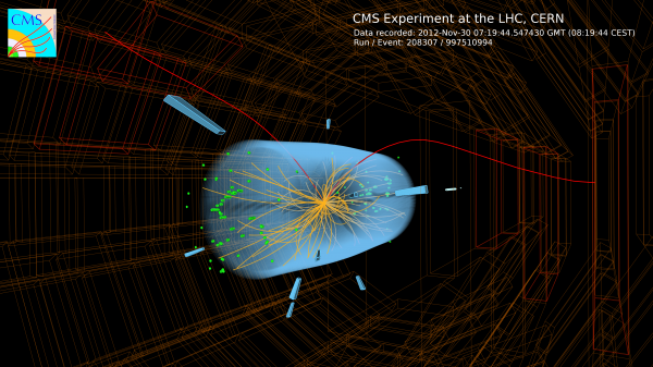 Image credit: Two muon event from CERN, via the CMS collaboration.