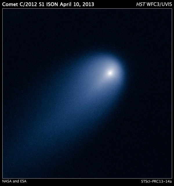 Image credit: NASA, ESA, J.-Y. Li (Planetary Science Institute), and the Hubble Comet ISON Imaging Science Team.