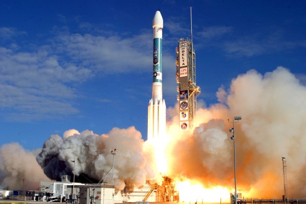 Image credit: Delta II rocket launch, public domain, via http://www.gps.gov/.