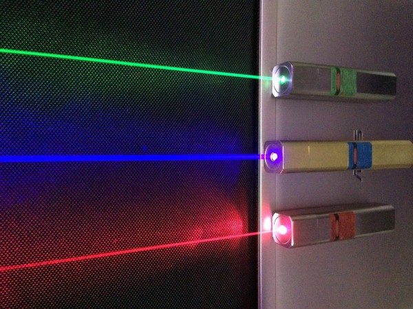 Image credit: Q-LINE Laser pointers, via Wikimedia Commons user Netweb01, under a c.c.-by-3.0 license.