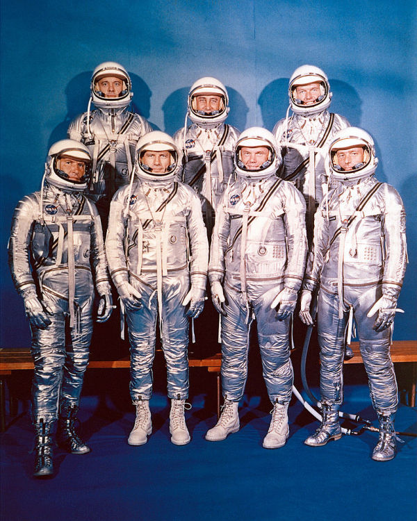 Image credit: the Mercury 7 astronauts, NASA, taken March 1, 1960.