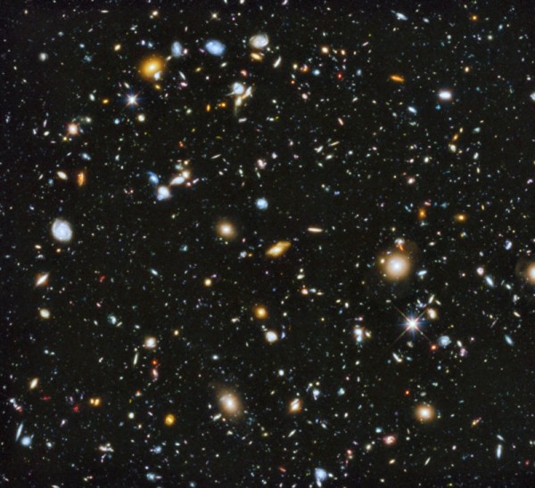 The Hubble Space Telescope’s Ultra Deep Field. Prior to the Fronier Fields program, this was the deepest look into the Universe available to human kind. Credit: NASA, ESA, H. Teplitz, M. Rafelski (IPAC/Caltech), A. Koekemoer (STScI), R. Windhorst (Arizona State University), and Z. Levay (STScI).