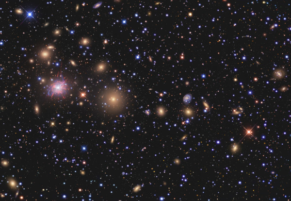 Image credit: R. Jay Gabany, via http://www.cosmotography.com/images/small_perseus_galaxy_cluster_abell426.html.