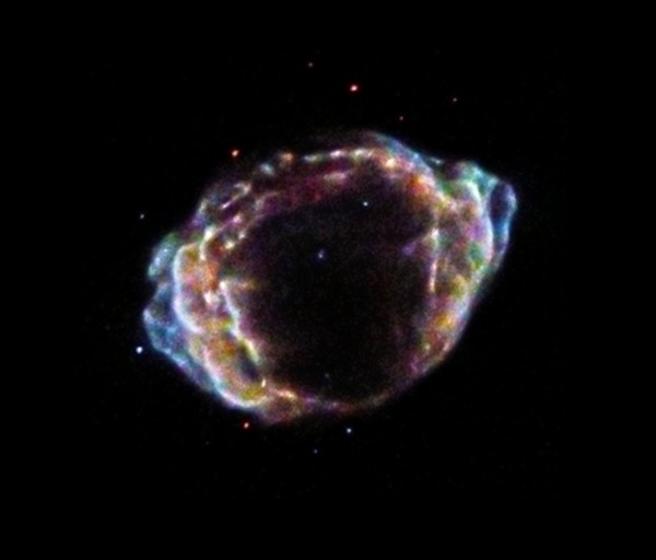Ethan SiegelEthan Siegel, Contributor Image credit: NASA/CXC/CfA/S. Chakraborti et al., of supernova remnant G1.9+0.3. Image credit: NASA/CXC/CfA/S. Chakraborti et al., of supernova remnant G1.9+0.3. The brightest, most spectacular explosions in the Universe — supernovae — occur under two very special circumstances. One is when an ultra-massive star some 20, 50 or even 100 or more times the mass of our Sun, runs out of nuclear fuel in its core and reaches the end of its life. The inner core implodes, the outer layers undergo a runaway chain reaction of nuclear fusion, and the majority of the star blows up in a nuclear inferno: a Type II supernova. The other is when a white dwarf (or two merging white dwarfs) reach a large enough overall mass that they collapse, igniting a runaway fusion reaction that destroys the entire star: a Type Ia supernova. Yet despite other galaxies showing supernovae a few times per century, on average, no human on Earth has seen one in our Milky Way since 1604. Image credit: NASA/ESA/JHU/R.Sankrit & W.Blair, of an optical/IR/X-ray composite of the 1604 supernova remnant. Image credit: NASA/ESA/JHU/R.Sankrit & W.Blair, of an optical/IR/X-ray composite of the 1604 supernova remnant. But Kepler’s supernova wasn’t the last one at all, it was only the last one visible to the naked eyes of humanity. Being trapped within our Milky Way might mean we’re closer to any supernovae that happen than in any other galaxy, but it also means we’ve got more light-blocking dust to deal with as we attempt to observe them. Above is a supernova remnant within our own galaxy: Cassiopeia A, which occurred in 1680, but was only discovered centuries later with the development of radio astronomy. ADVERTISING inRead invented by Teads Image credit: NASA, ESA, and the Hubble Heritage (STScI/AURA)-ESA/Hubble Collaboration. Acknowledgement: Robert A. Fesen (Dartmouth College, USA) and James Long (ESA/Hubble), of the Cassiopeia A supernova remnant as imaged by Hubble. Image credit: NASA, ESA, and the Hubble Heritage (STScI/AURA)-ESA/Hubble Collaboration. Acknowledgement: Robert A. Fesen (Dartmouth College, USA) and James Long (ESA/Hubble), of the Cassiopeia A supernova remnant as imaged by Hubble. Black holes and neutron stars, the remnants of Type II supernovae, emit so strongly in the radio that Cassiopeia A is the strongest radio source as seen from Earth beyond our own Solar System. Despite the fact that it was invisible from Earth, Cassiopeia A is only 9,000 light years away: firmly in our neighborhood of the 100,000 light year diameter Milky Way. Yet below, towards the galactic center, an even newer supernova remnant was discovered in 1984/5. Recommended by Forbes OracleVoice: Finance: Your Company's Customer Satisfaction Secret Weapon MOST POPULAR Photos: Donald Trump Through The Years JPMorgan ChaseVoice: What Do Financial Volatility And Resiliency Have In Common? TRENDING ON LINKEDIN How To Tell Stories Like TED Speakers MOST POPULAR Photos: Top College In Every State Image credit: NASA/CXC/NCSU/K.Borkowski et al., of supernova remnant G1.9+0.3 as imaged by Chandra in 2013. Image credit: NASA/CXC/NCSU/K.Borkowski et al., of supernova remnant G1.9+0.3 as imaged by Chandra in 2013.