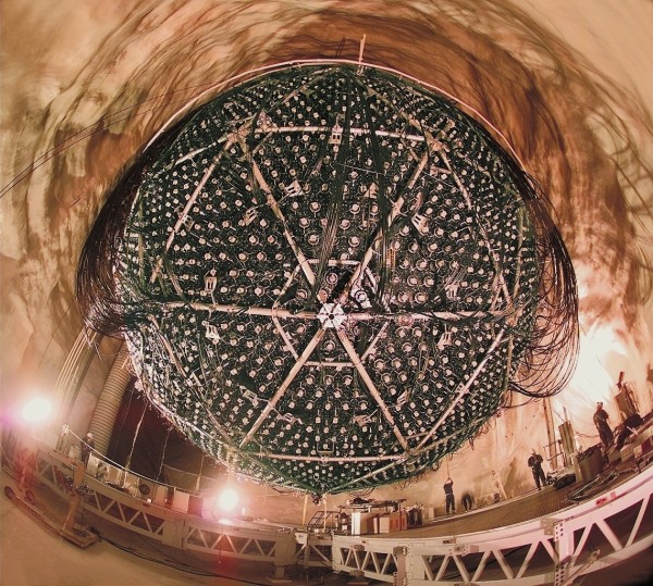 Image credit: UC Berkeley Lab’s Roy Kaltschmidt, of the Sudbury Neutrino Observatory detector.