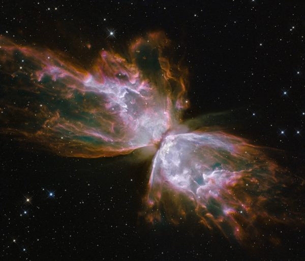 The Butterfly nebula, perhaps the most beautiful of them all: Planetary Nebula NGC 6302. Image credit: NASA, ESA and the Hubble SM4 ERO Team.