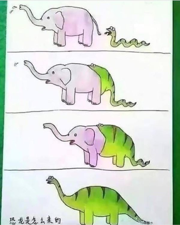 The origin of the dinosaurs, according to someone I couldn't track down on tumblr.