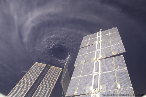 Hurricane Ivan from the ISS in 2004. Image credit: Expedition 9 Crew, International Space Station, NASA.