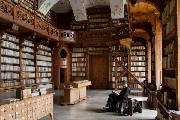 Göttweig Abbey library in Austria, one of the largest collections of information in the pre-internet world. Image credit: Jorge Royan under c.c.a.-s.a.-3.0.