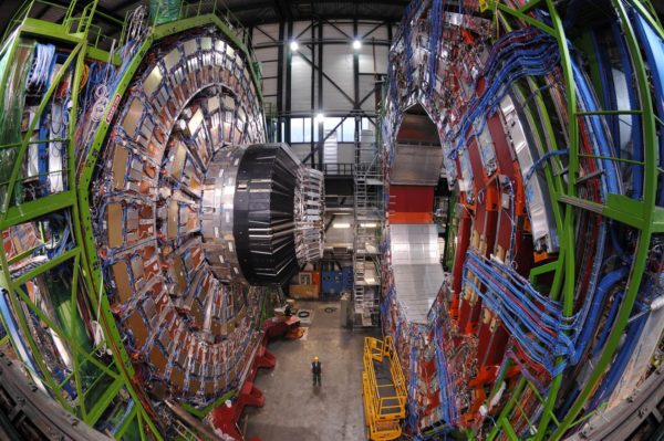 The CMS Collaboration has just released their latest, most comprehensive results ever. There is no indication of physics beyond the Standard Model in the results. Image credit: CERN/Maximlien Brice, of the CMS detector, the small detector at the LHC.