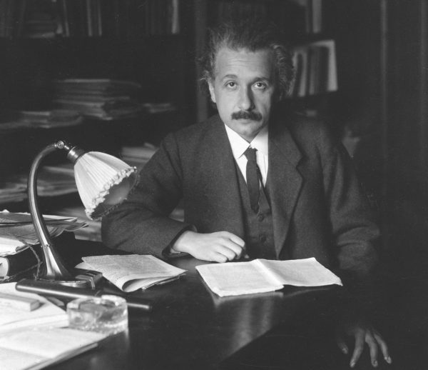 Albert Einstein in 1920. Image credit: "The Solar Eclipse of May 29, 1919, and the Einstein Effect," The Scientific Monthly 10:4 (1920), 418-422, on p. 418. Public domain.