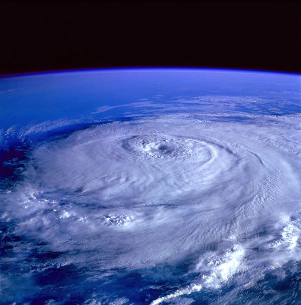 In warm-weather years, which are statistically more likely with global warming, large, more powerful hurricanes, like 1985's Hurricane Elena, are more likely, but there will be fewer of them. Image credit: Image Science and Analysis Laboratory, NASA-Johnson Space Center.