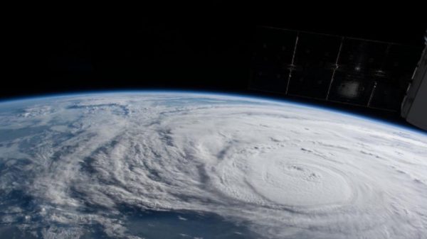 From the International Space Station on August 25, 2017, 250 miles above Earth, a NASA astronaut captured photos of Hurricane Harvey. Image credit: NASA.