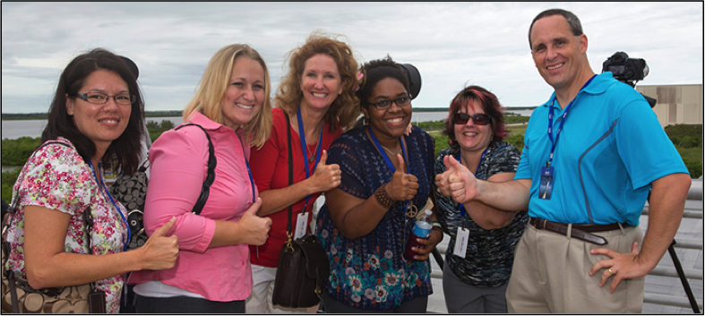 Lockheed Martin-NSTA Fellows at Cape Canaveral to witness a satellite launch.